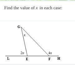 Find the value of x in each case-example-1