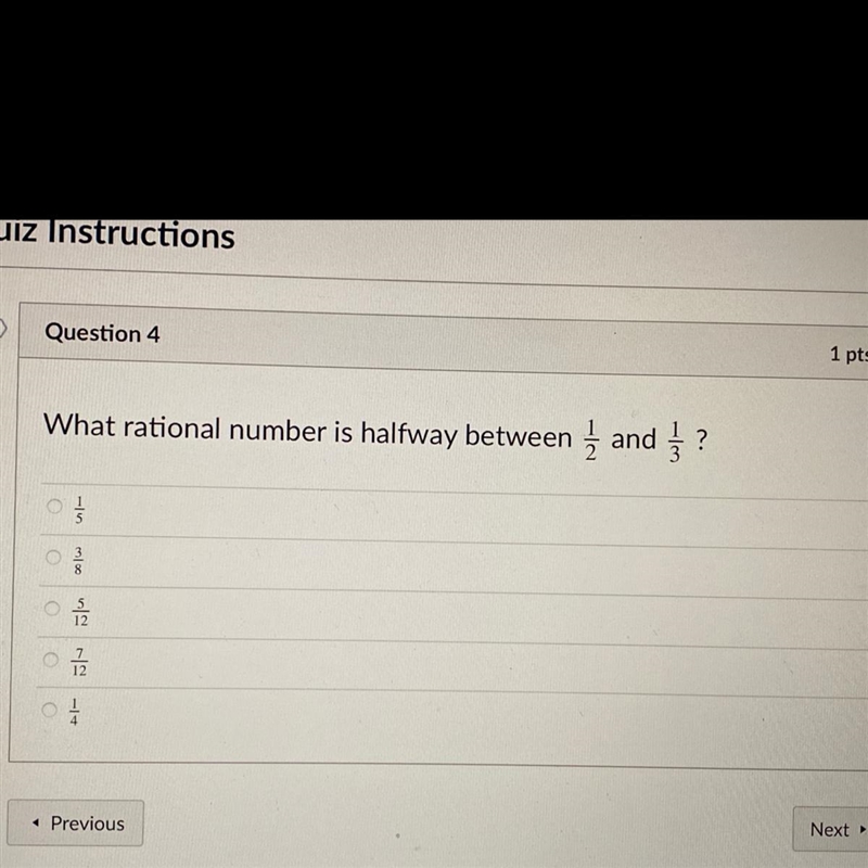 What rational number is halfway between 1/2 and 1/3?-example-1