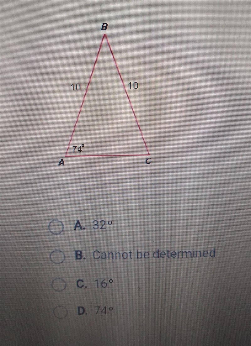 What is the measure of <B, in degrees. ​-example-1