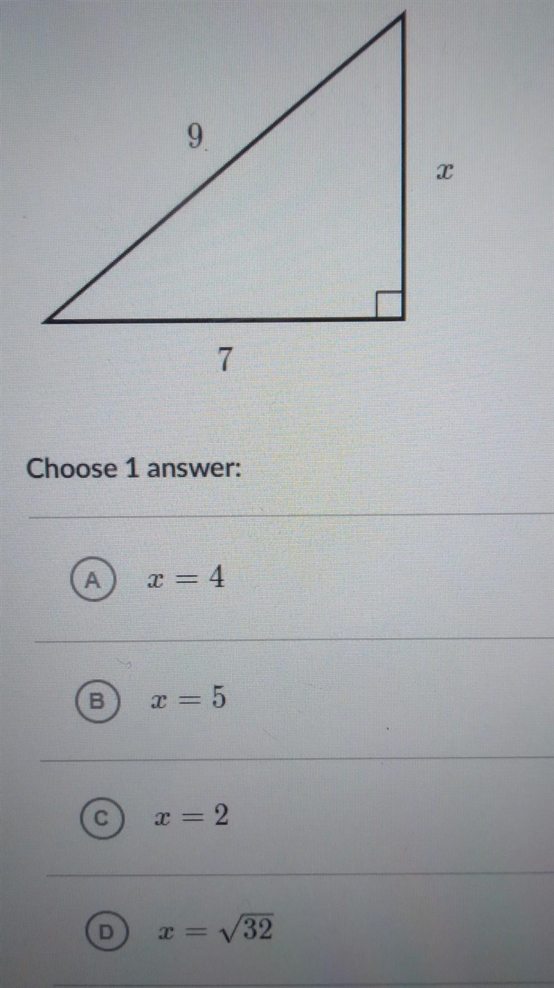 The question says "Find the value of the triangle shown below" ​-example-1