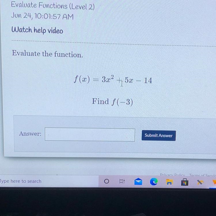 Evaluate the function-example-1