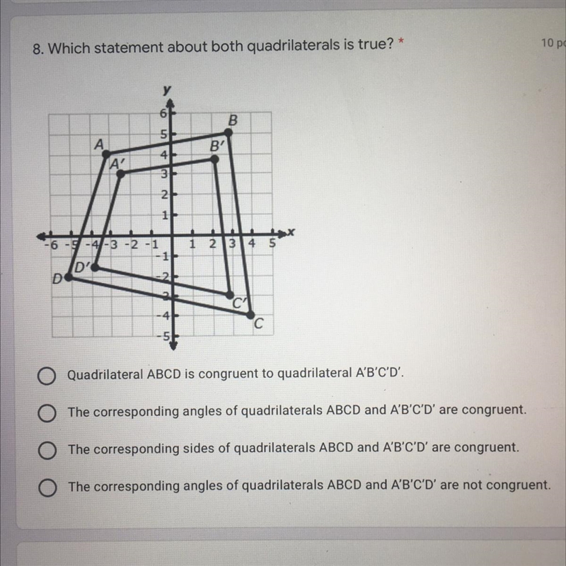 Which statement about both quadrilaterals is true?-example-1