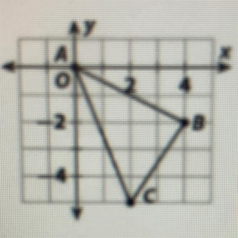 AABC is reflected across the x-axis. What is the new location of point B? 0 (-4,-2) 0 (4, -2) O-example-1