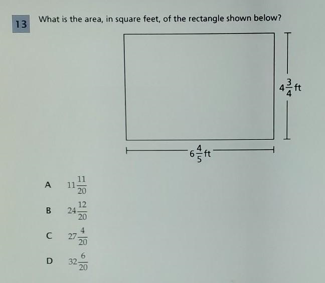 What is the area, in sqaure feet, if the rectangle shown below?​-example-1