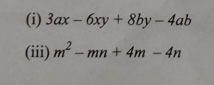 Factorise the following expression :​-example-1