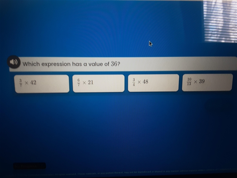 Which expression has a value of 36?-example-1