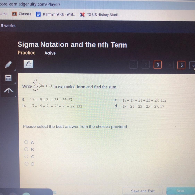 Write 11 k-6 (2k+5)in expanded form and find the sum-example-1