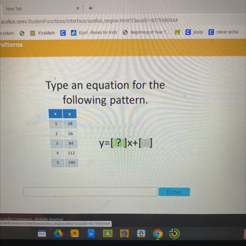 Type an equation for the following pattern Help meee-example-1