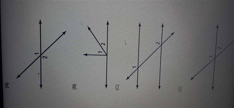 In which diagram are <1 and <2 supplementary? I'm not sure if its d.-example-1