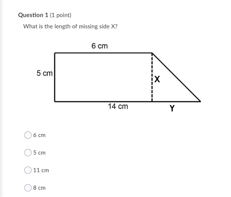 What is the length of missing side X? Options are on photo Help ASAP-example-1