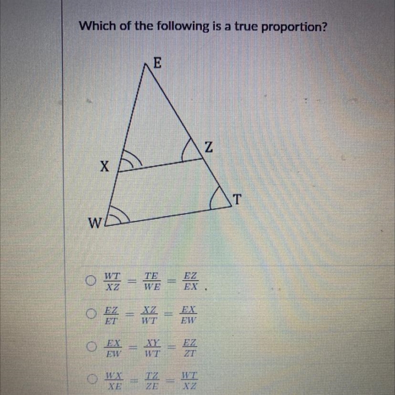 Which of the following is a true proportion-example-1