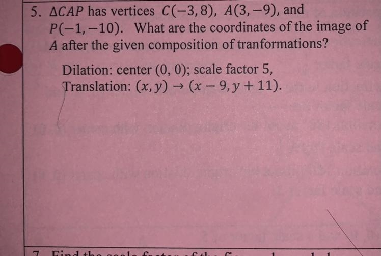 CAP has vertices C(-3,8), A(3,-9), and P-1,-10). What are the coordinates of the image-example-1