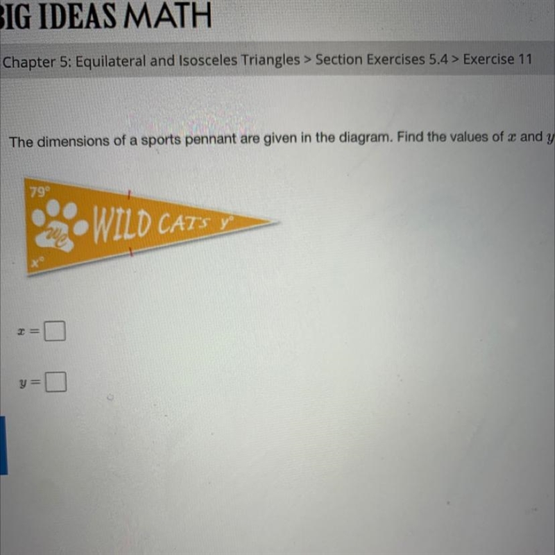 Find the values of x and y-example-1