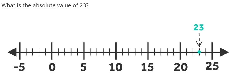 Whats the absolute value of 23-example-1