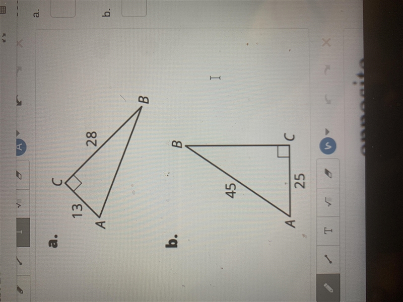 Please help! I need to find angle A of both triangles and I don’t understand how.-example-1