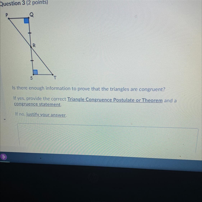 Is there enough information to prove that the triangles are congruent? If yes, provide-example-1