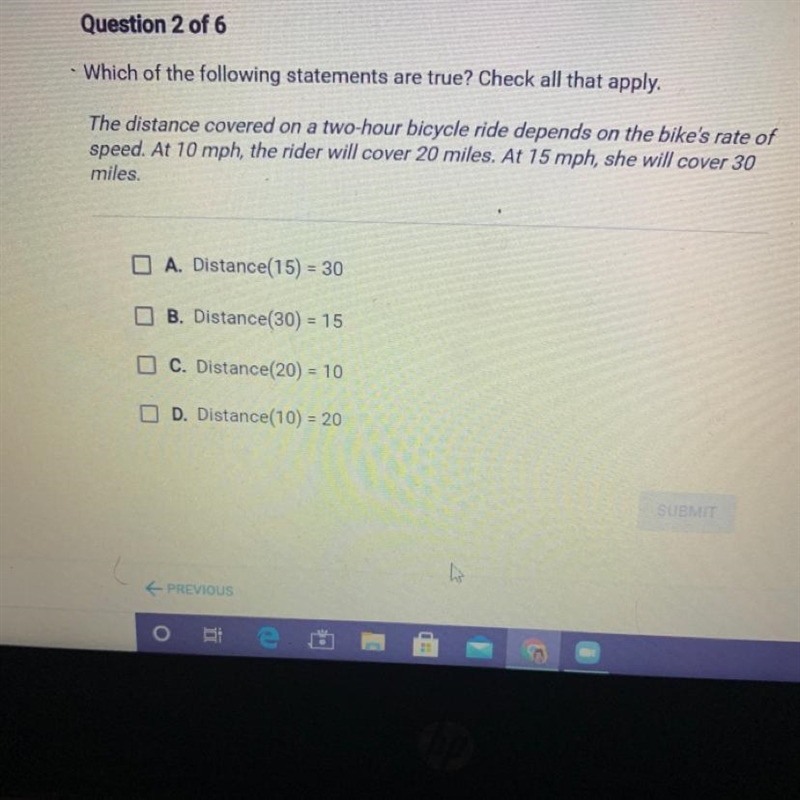 Z OO Which of the following statements are true? Check all that apply The distance-example-1