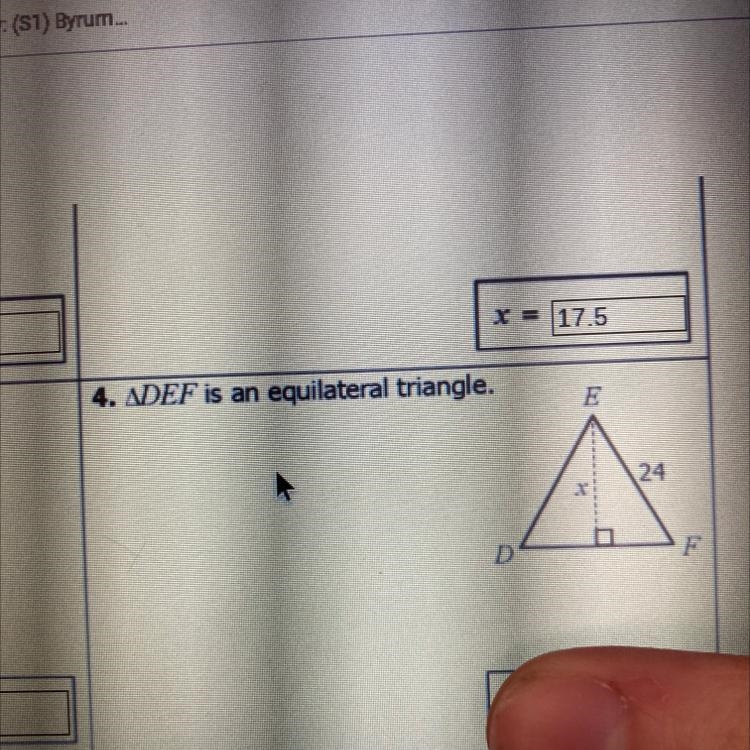 4. ADEF is an equilateral triangle. E 24 20 D F-example-1