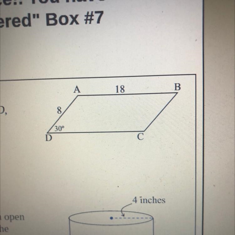 Given parallelogram ABCD Find the area-example-1