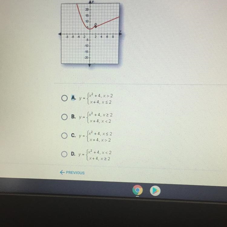 Which of the following functions is graphed below? 20 15 10 -8-84 -2 42 -5 -10 -15 -20-example-1