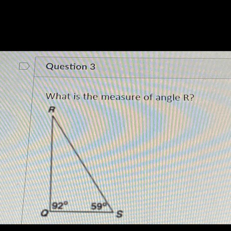 What is the measure of angle R ? hey guys 50 points! plz help in middle of my final-example-1