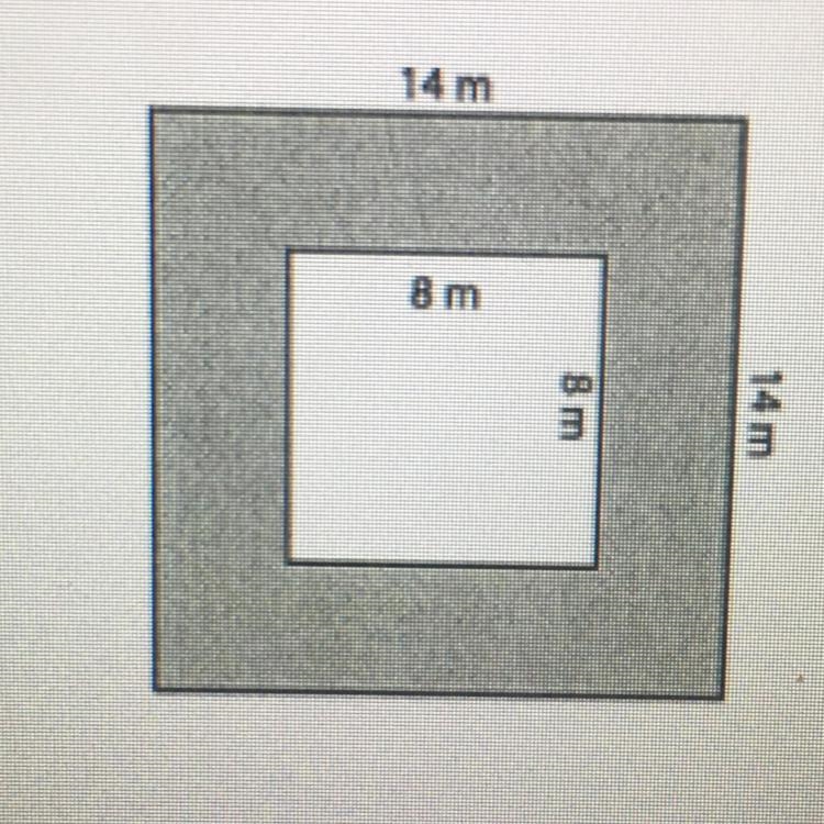 3. Two squares were used to form the following figure. What is the area of the shaded-example-1