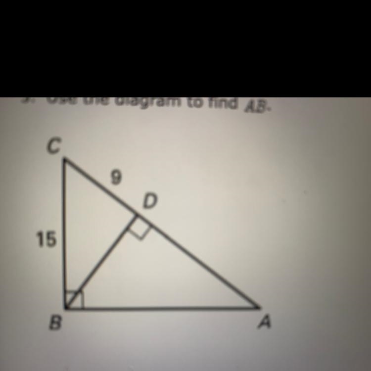 3. Use the diagram to find AB. a 12 b 15 c. 16 d .20-example-1