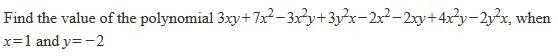 Find the value of the polynomial when x=1 and y=-2-example-1