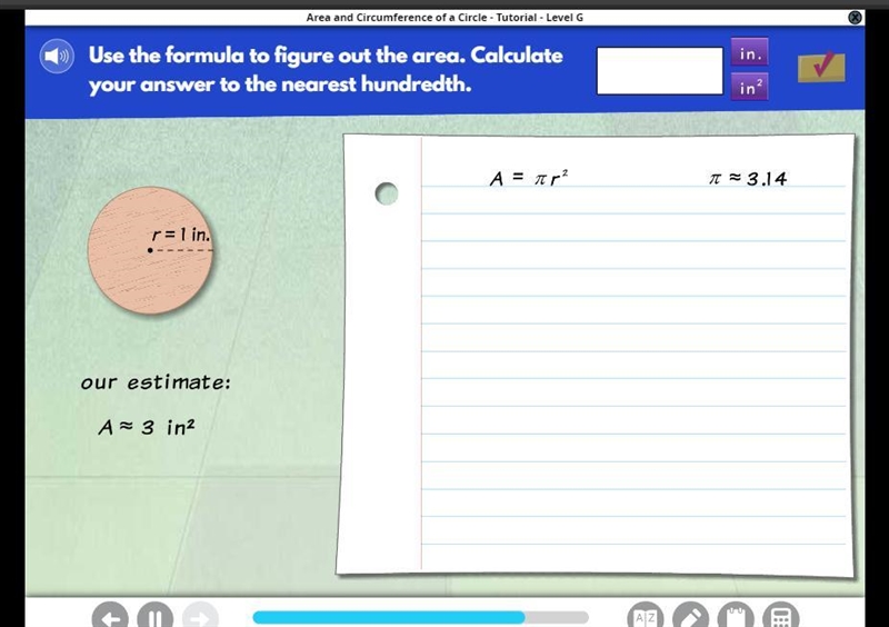 Use the formula to figure out the area. Calculate your answer to the nearest hundredth-example-1