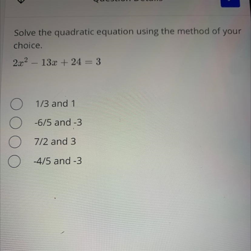 HURRY PLEAASEEE. 2x2 – 13x + 24 = 3-example-1