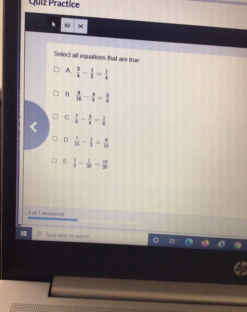 Select all equations that are true.-example-1