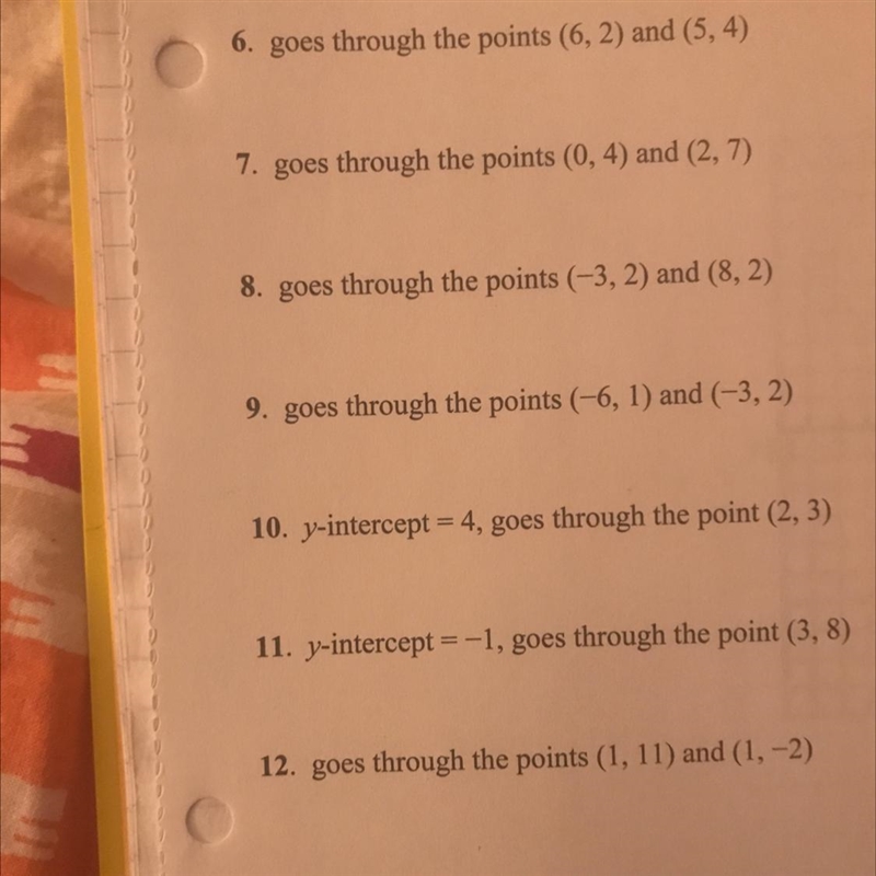 Solve to find the equation y=mx+b please solve it on a paper and send the work ty-example-1