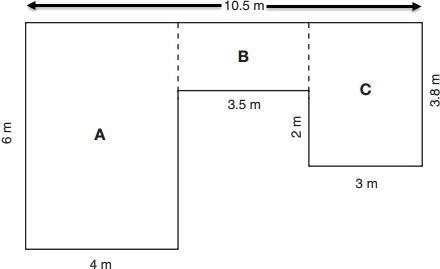 Find the area of the composite figure.-example-1