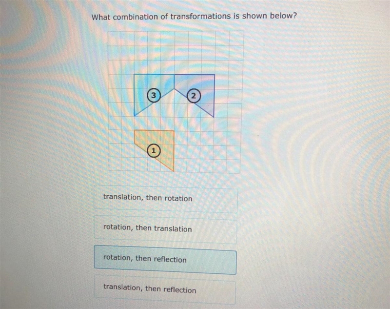 What combination of transformations is shown below?-example-1