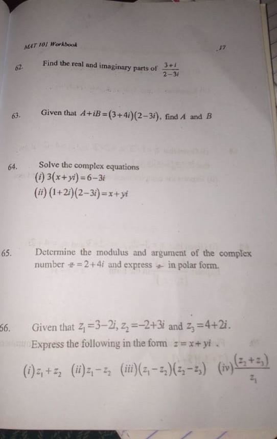 Given that A+iB=(3+4i)(2-3i), find A and B​-example-1