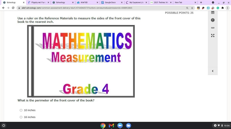 The measurement is 4 and 6 what is the perimeter.-example-1