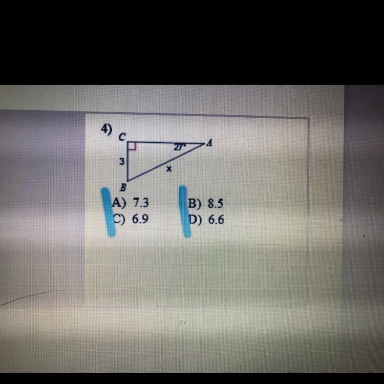 Find length of side (x)-example-1