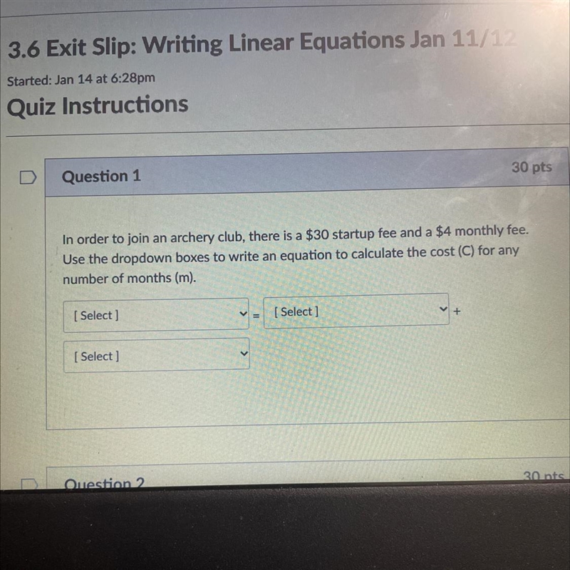 Writing Linear Equations. help is needed-example-1