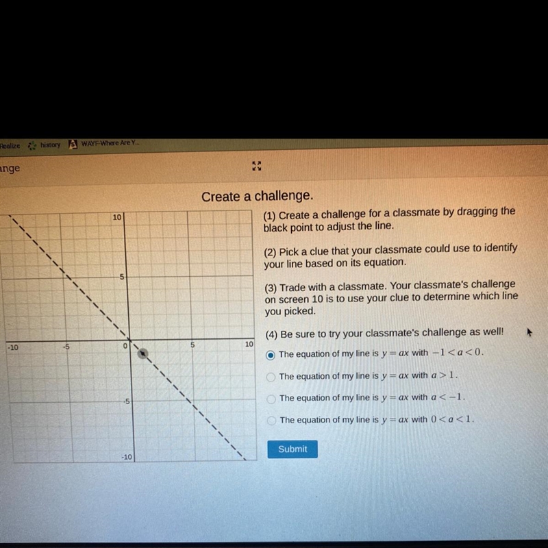 Y=ax with a>1 im very confused on what to do-example-1