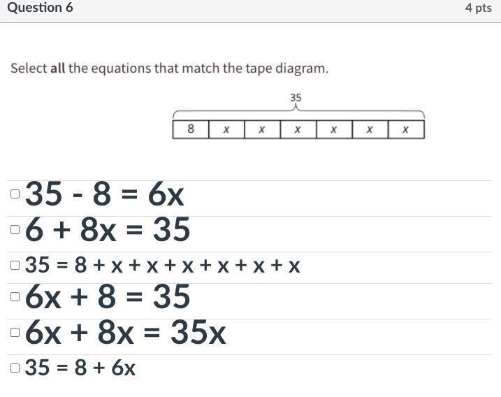 Select all equations that match the tape diagram.-example-1