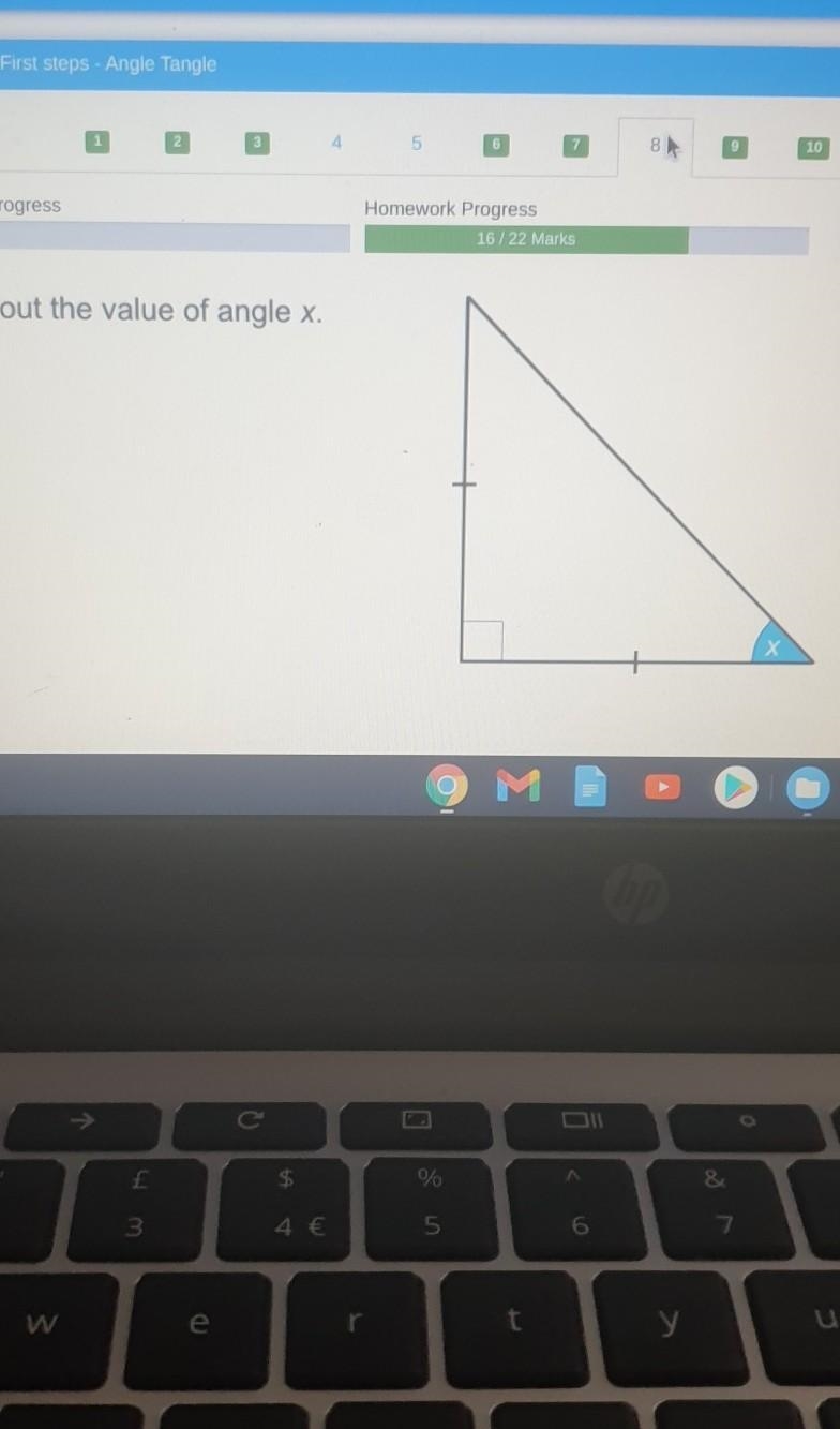 Work out the value of angle x, 90 degrees​-example-1