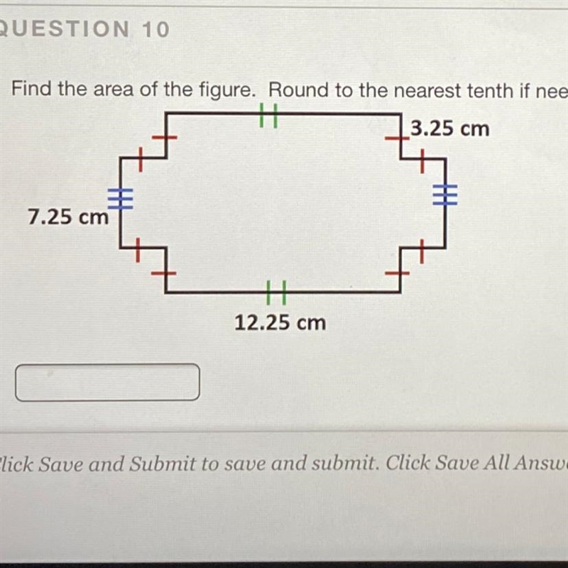 Find the area of the figure. Round to the nearest tenth if needed. Enter the number-example-1