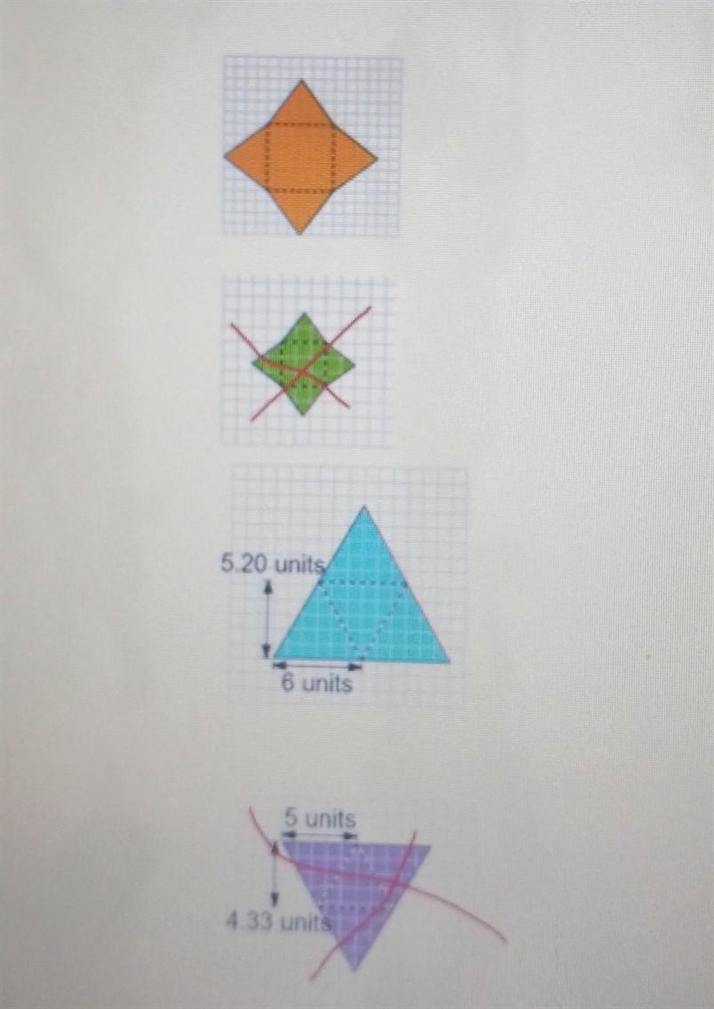 Which net represents the pyramid with the greatest surface area ​-example-1