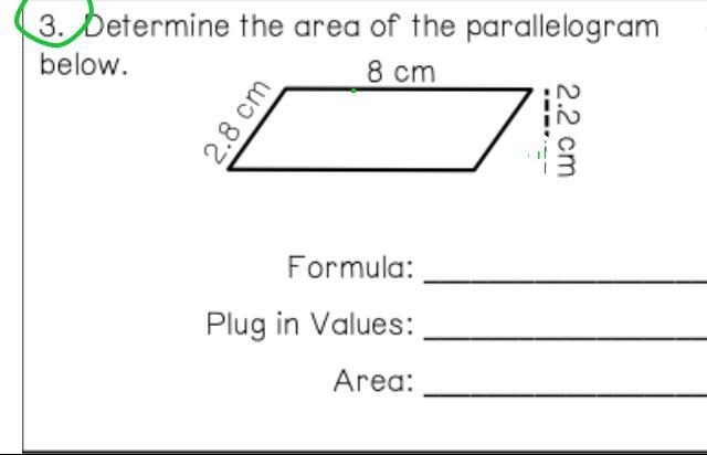 Determine the area of the parallelogram below-example-1