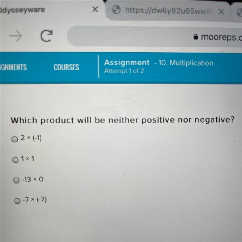 Which product will be neither positive nor negative?-example-1