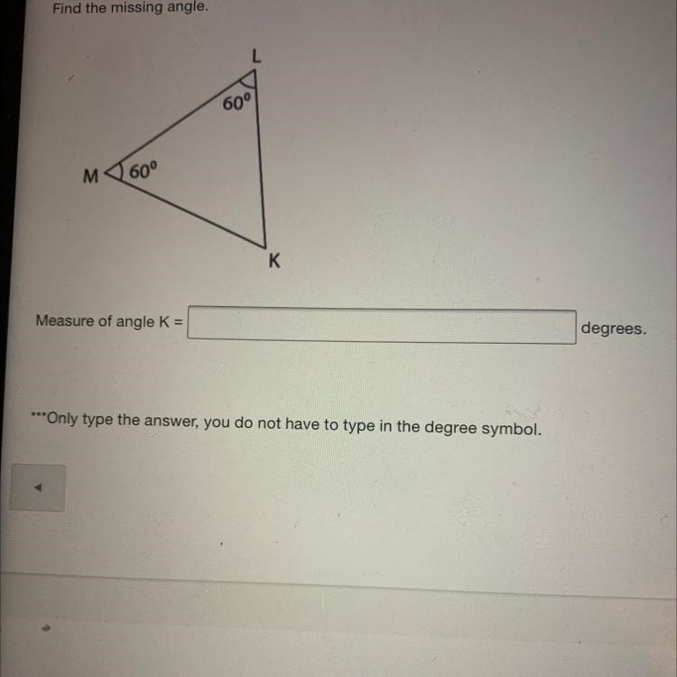 Find the missing angle.-example-1