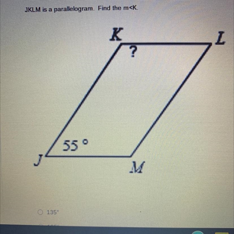 Find m 135° 125° 55° 100°-example-1