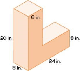 Eli built a 3-D model of a building, as shown below. Eli wrote the following calculation-example-1