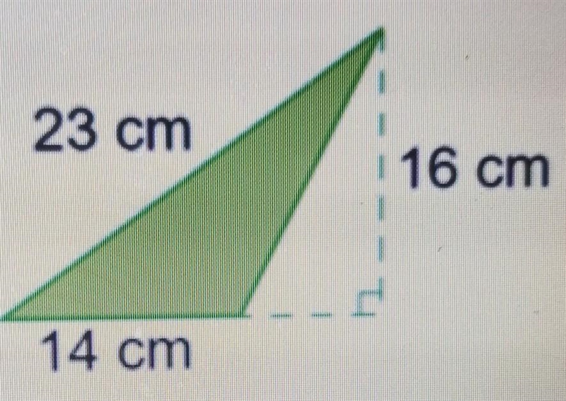 What is the area of the triangle in centimeters squared?​-example-1