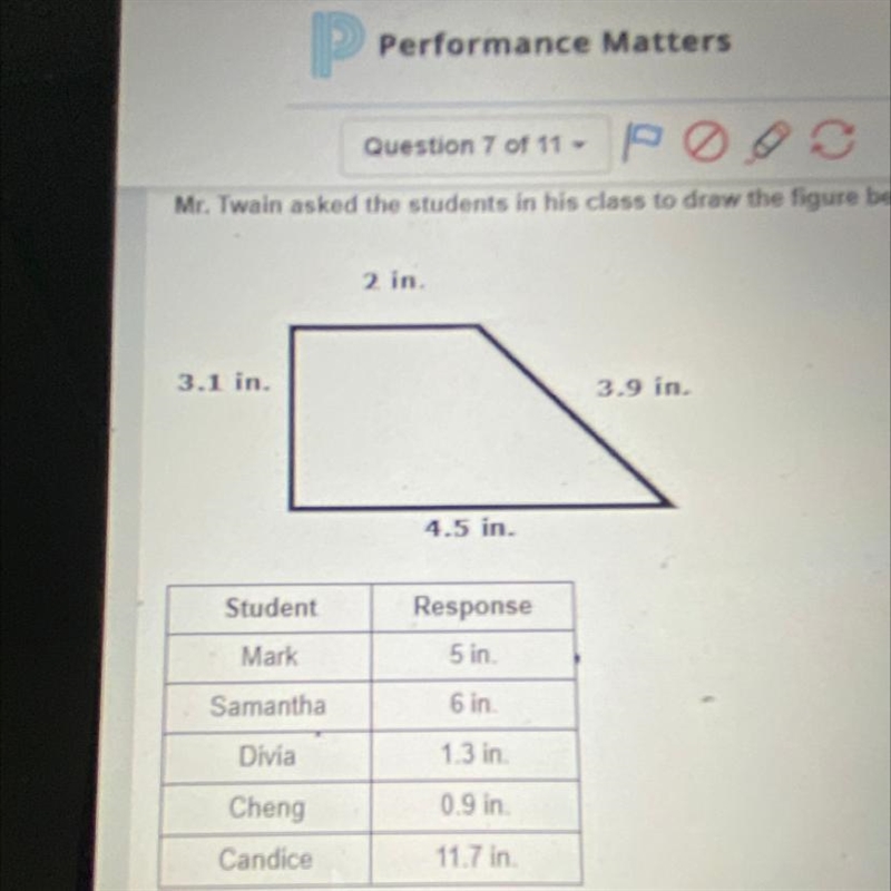 Mr. Twain asked the students in his class to draw the figure below using a scale factor-example-1